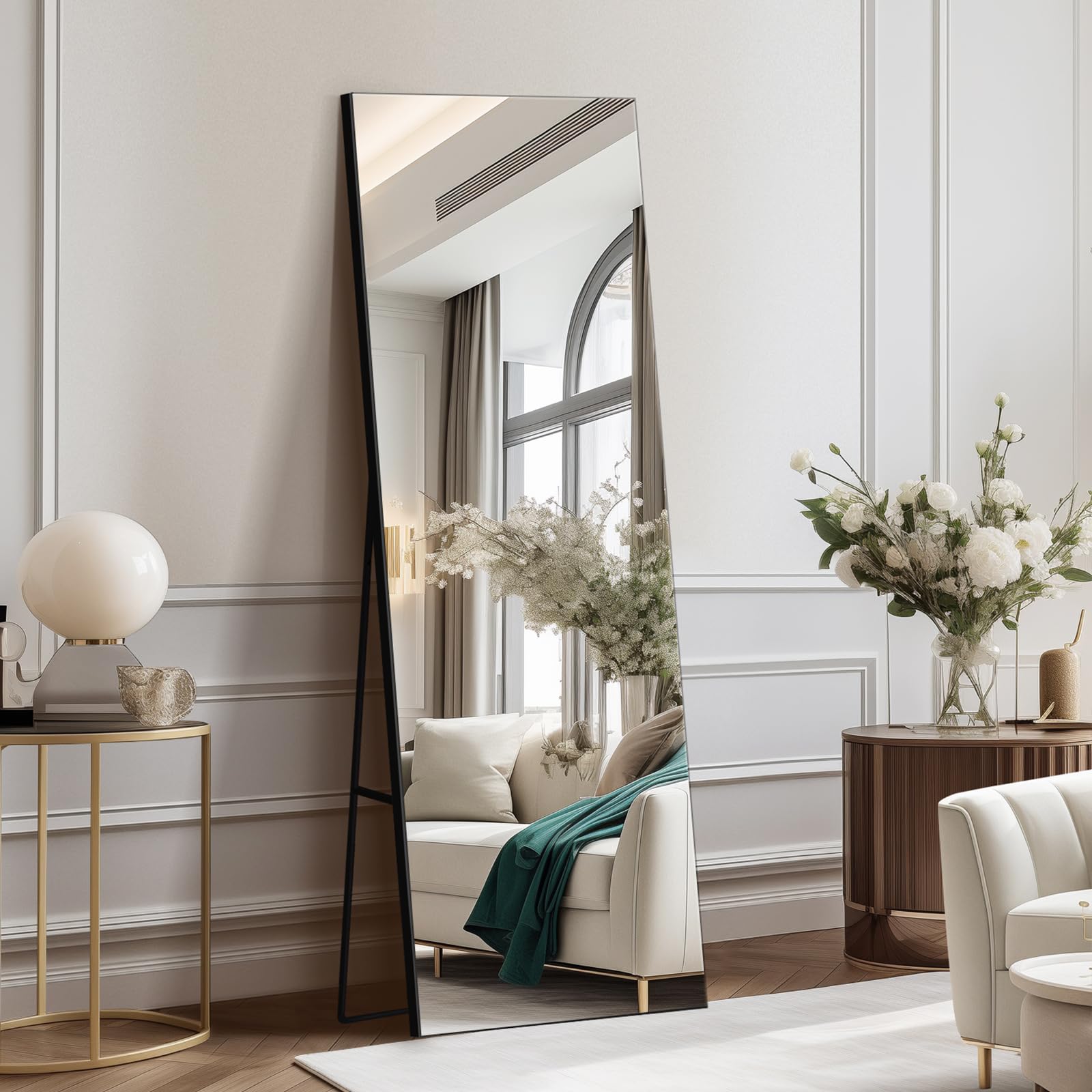 Amazon.com: Kosmonia 56x18 Frameless Full Length Silver