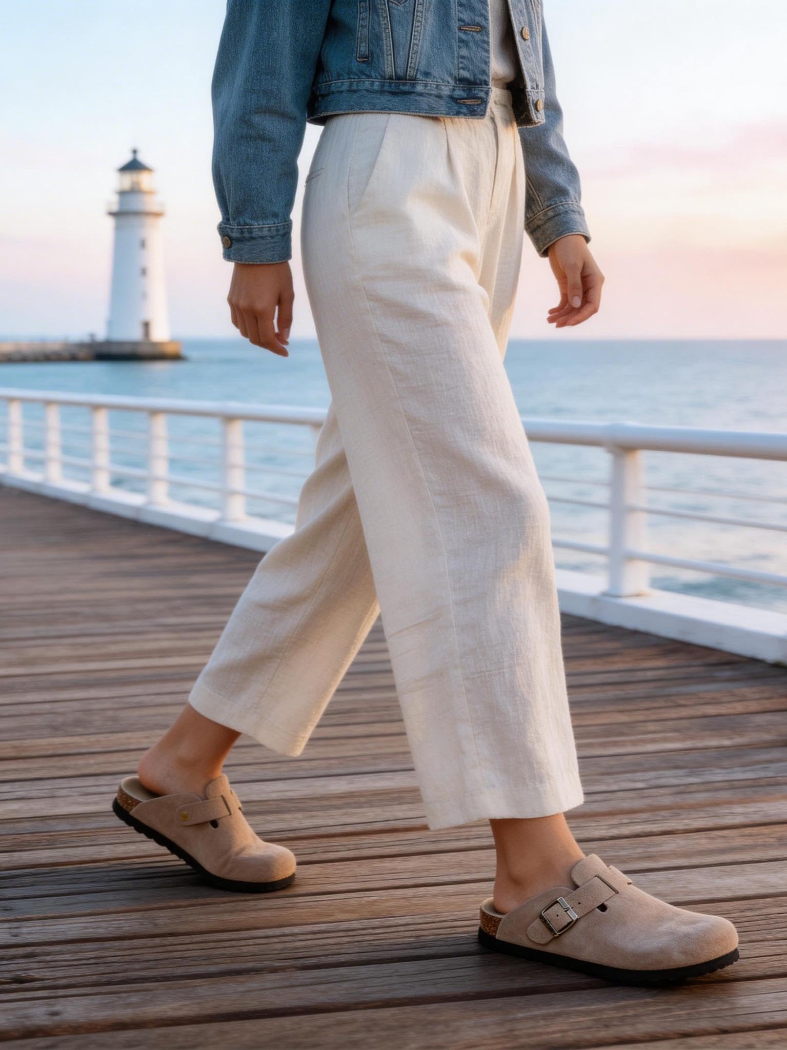 Clogs for Women, Womens Clogs- Mules House Slipers with Arch Support and Adjustable Buckle