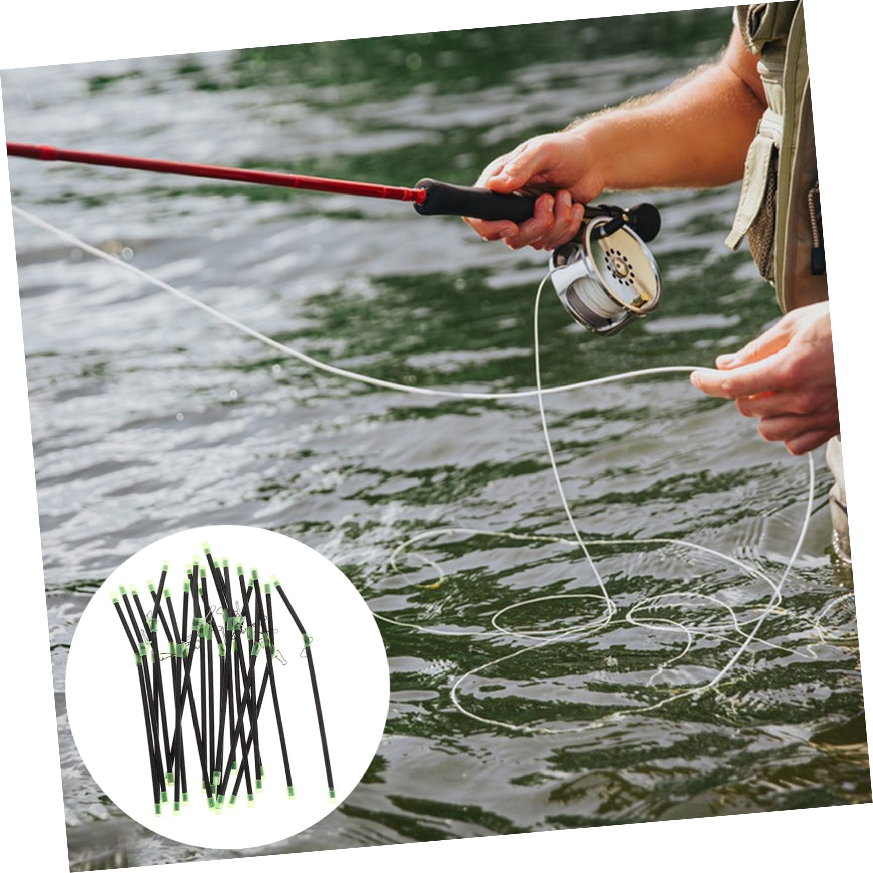 Mikikit 2sets Fishing Supplies Scale Connector Tackle Set Connector Fishing Parts Fashion Metal Style 20pcs*2