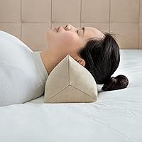 Vista 4 de Almohada de apoyo para el cuello de trigo sarraceno, almohada cilíndrica cervical, almohada ajustable de cáscaras de trigo sarraceno, alivio