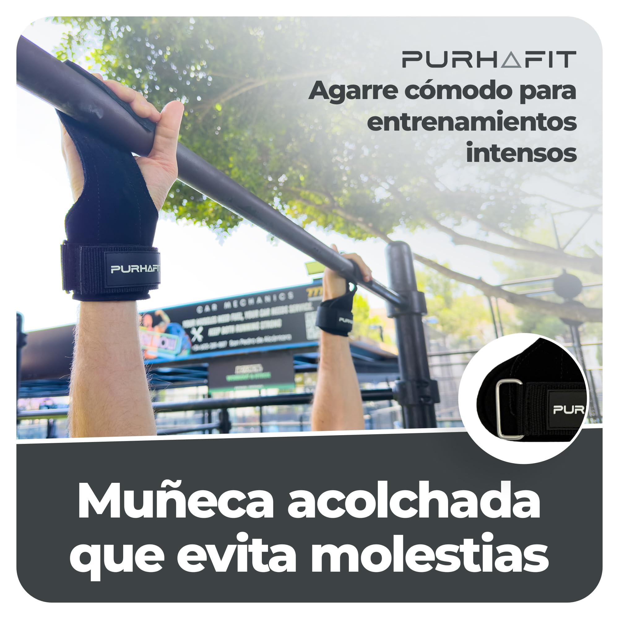 Calleras PurhaGrip | Calleras para Crossfit cómodas y Resistentes | Protección Superior y Ajuste anatómico para Mujer y Hombre en Entrenamientos de Fuerza y Alta Intensidad