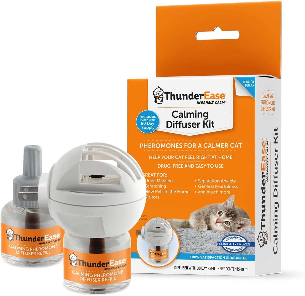 ThunderEase for Cats - Calming Diffuser Kit 60 Days
