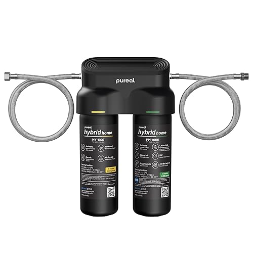 Pureal Hybrid Home PPU-1020K - Sistema de filtro de agua de 2 etapas para debajo del fregadero, 10 K galones, NSFANSI 42 y 372, filtro de disponible en Yaxa Guatemala