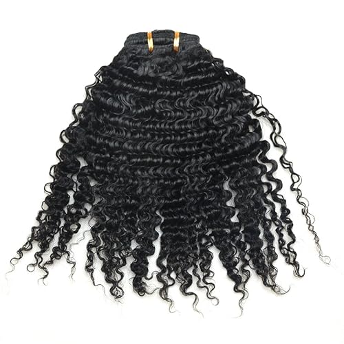 Miniatura 5 de Luwigs Afro rizado 3B 3C extensiones de pelo rizado para mujeres negras reales brasileñas virginal pelo humano clip en color natural 7 unidsset 16