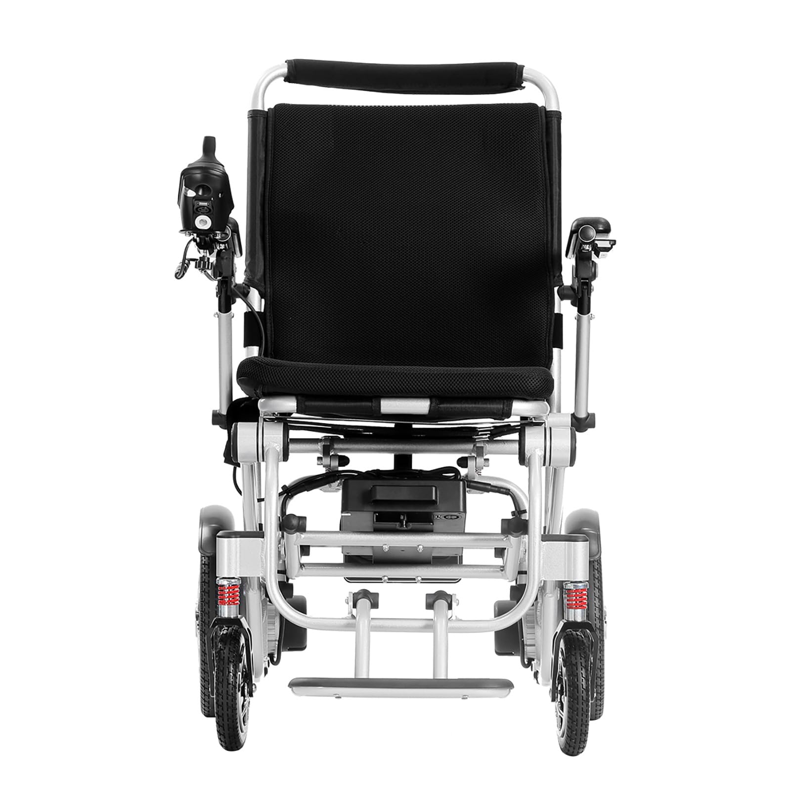 Rollstuhl Elektrisch Faltbar Leicht Elektrorollstuhl, Elektrischer Rollstuhl für Drinnen und Auf Reisen, Faltbarer Rollstuhl mit Elektroantrieb, Hohe Reichweite, Unterstützung 150 Kg