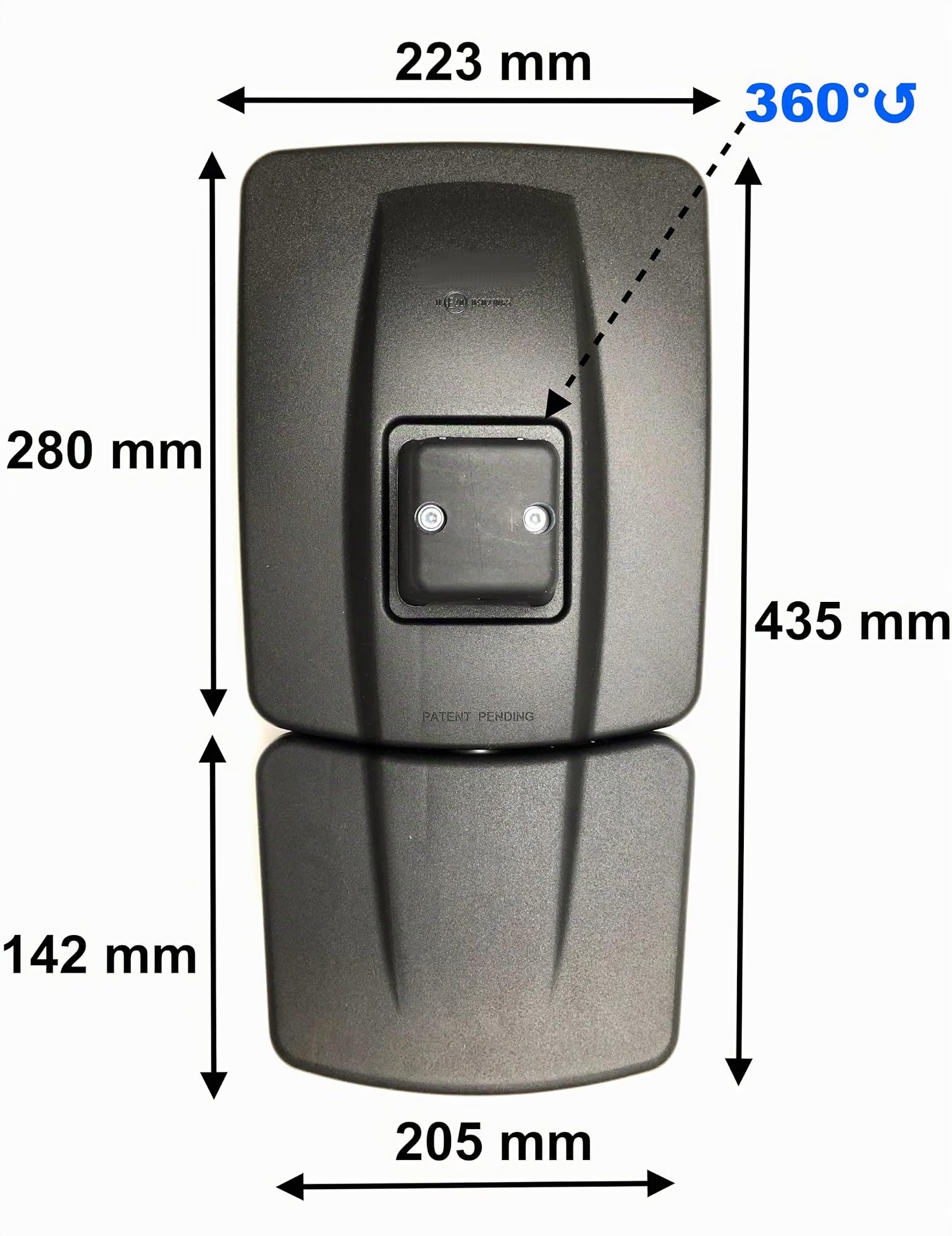 Lot de 2 rétroviseurs extérieurs pour New Holland T4 T5 Case IH Farmall Steyr Valtra - Convexes - 2 pièces - E20 homologués G304810150020, ACV0805960 (2, 435 x 223 mm)