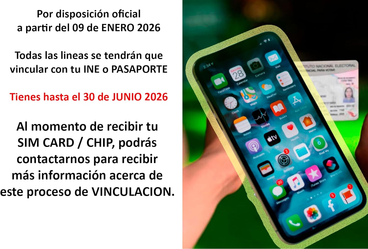 Genérico Telcel Lada CDMX Prepaid Friend Chip
