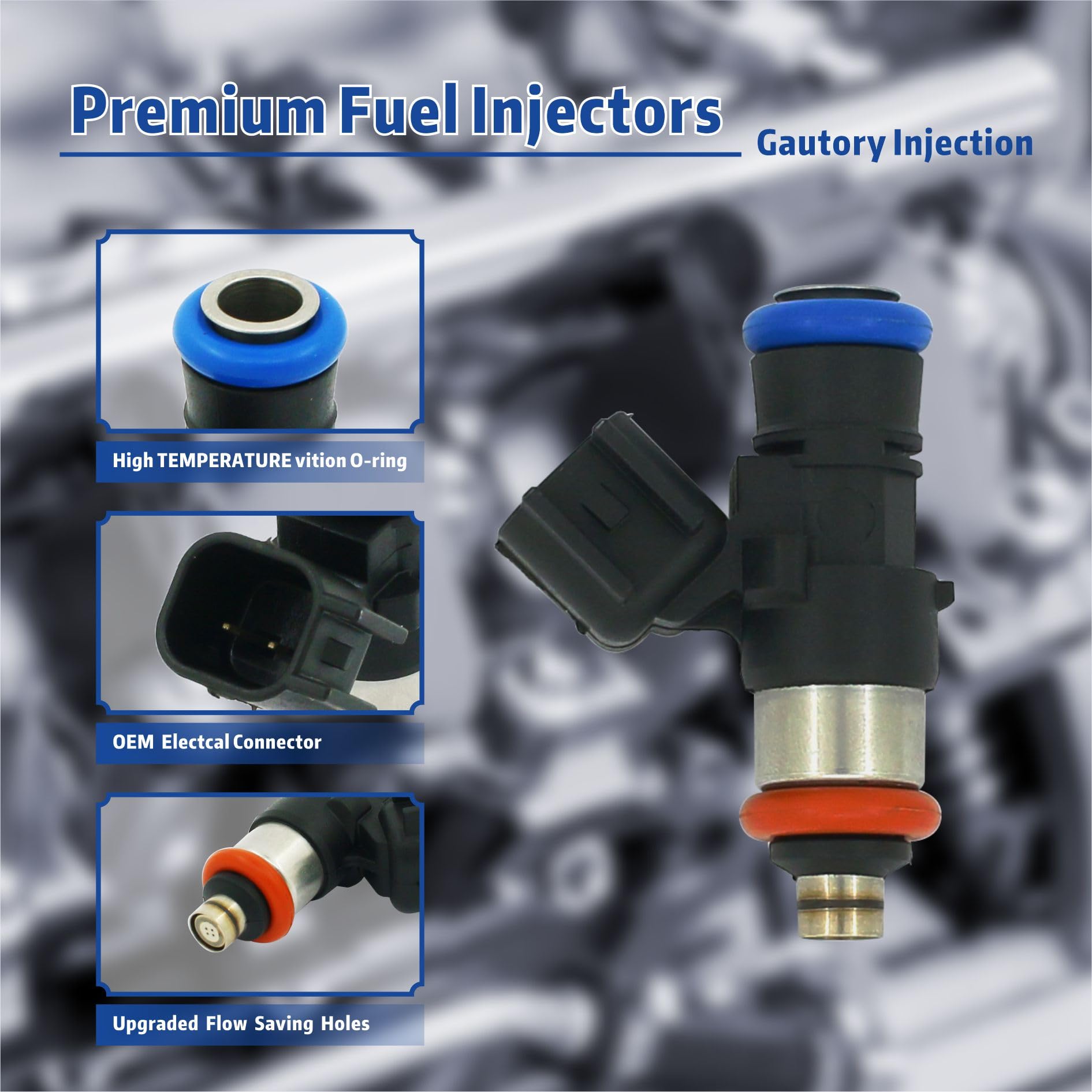 Fuel Injector Set Of 6 – Compatible With Ford F-150, Edge, Explorer, Mustang & Lincoln 3.5L/3.7L V6