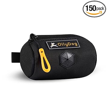 OllyDog Scoop Pick Up Bag, Dog Waste Dispenser, Raven, One Size