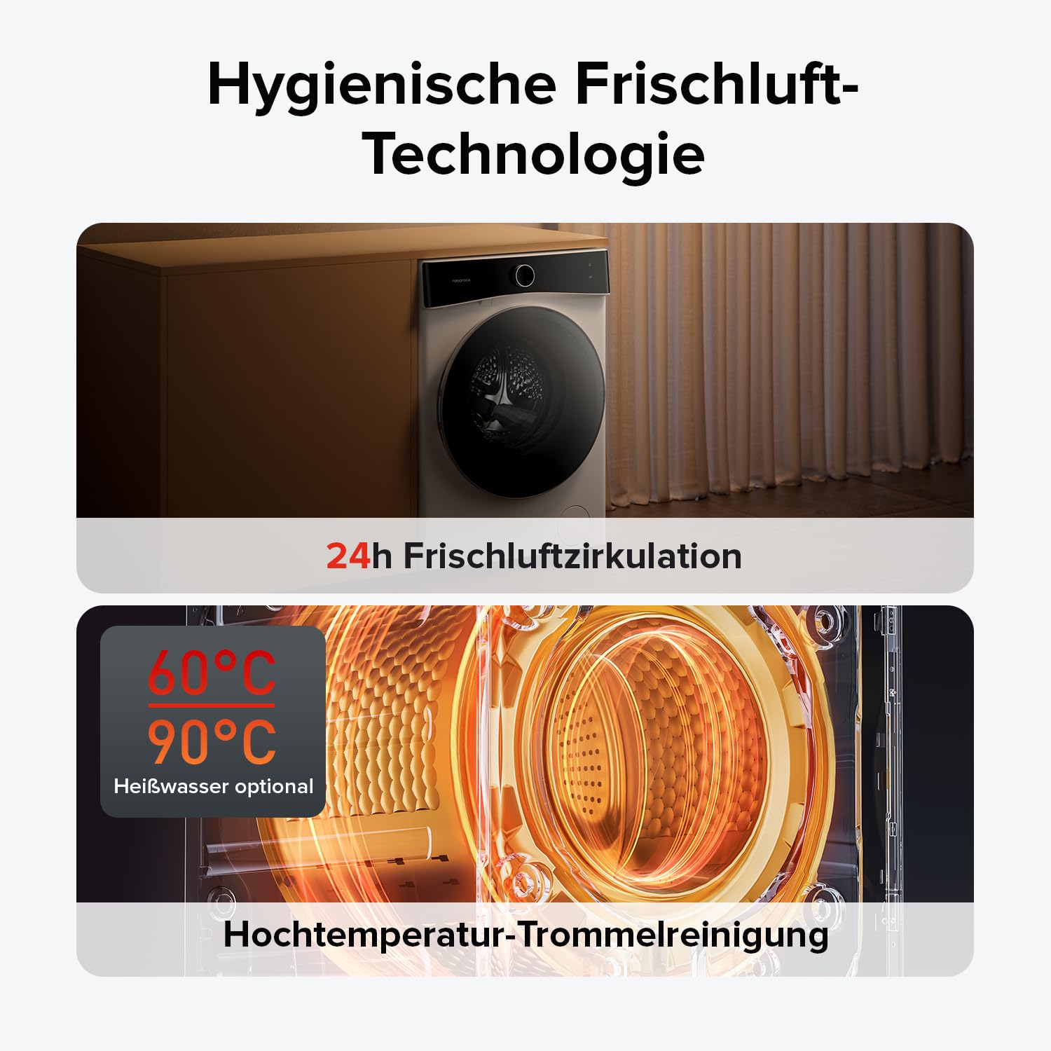 Roborock Zeo Lite Waschtrockner 10 kg Waschen 6 kg Trocknen Zeo-cycle Trocknungstechnologie