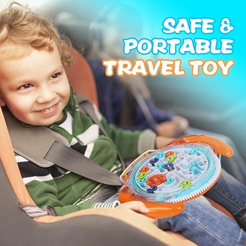 Miniatura 7 de Rompecabezas de la mente para niños de 4 a 8 años juego de laberinto de gravedad 3D, juego de rompecabezas de juguete antiestrés - Juego de mesa de