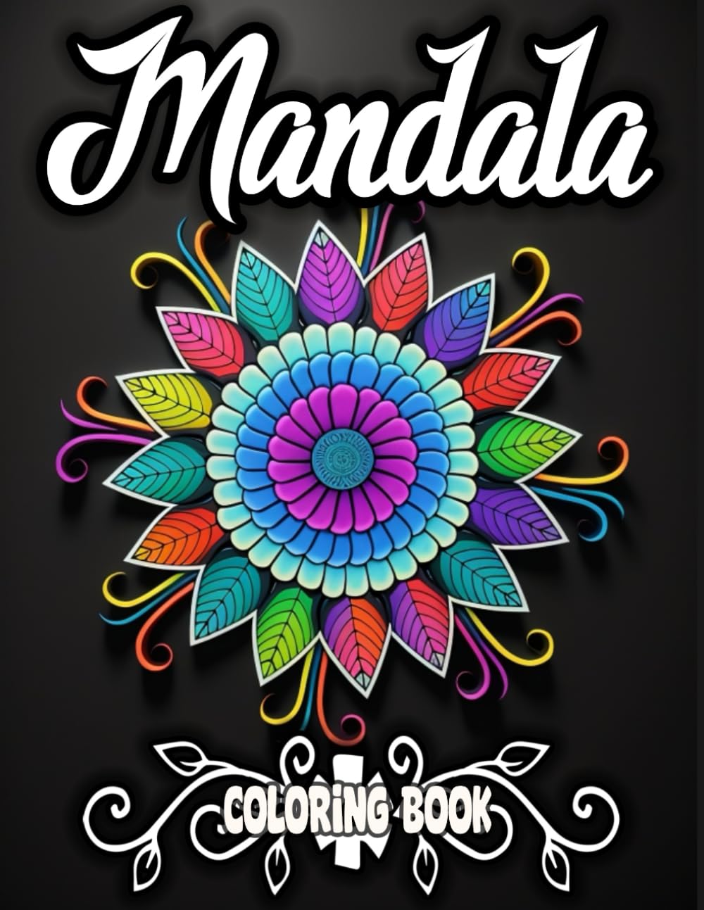 Easy Midnight Mandala Coloring Book for Adults, Seniors, and Beginners: Unique Easy Mandala Patterns - Stress-Relief, Entertainment, and Relaxation