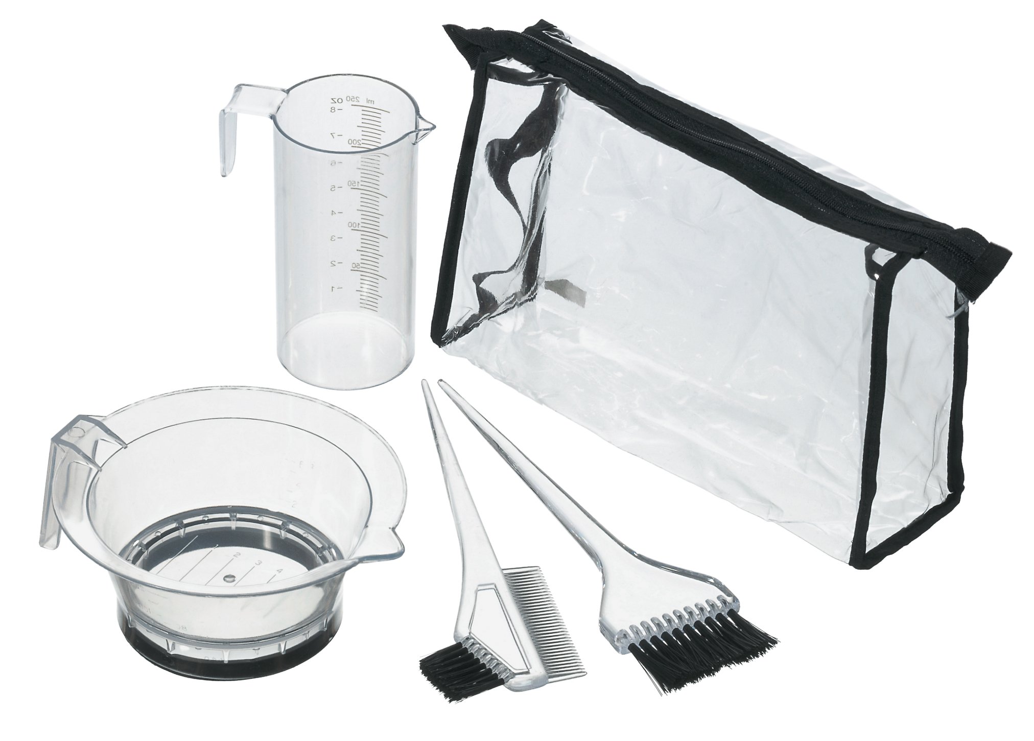 Comair Färbeschale – Transparent/schwarz, 200 Ml, Rutschfest Mit Griff
