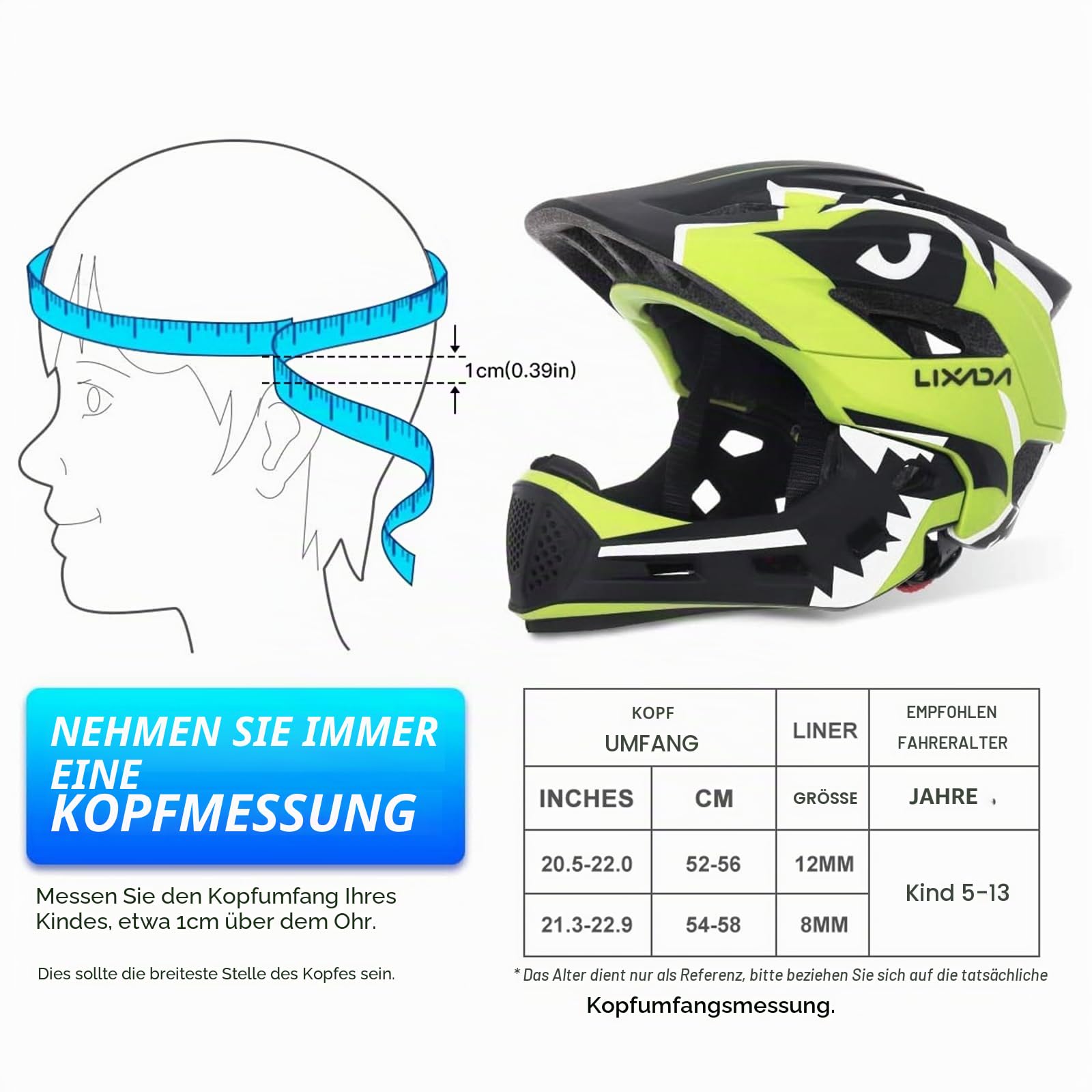 Lixada Fahrradhelme für Kinder, Integralhelm, abnehmbar, Sport-Sicherheitshelm, für Fahrrad, Skateboarden, Roller, Skating, Rollen