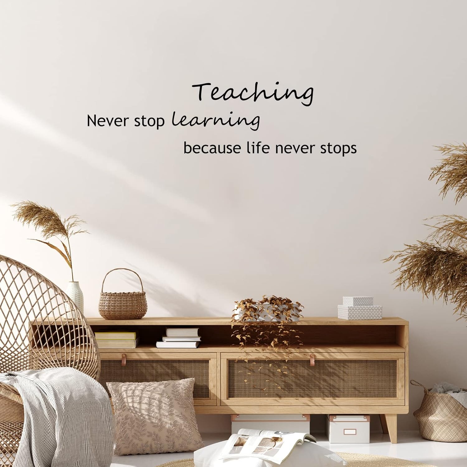 9 Pcs Vinyl Wall Decals Inspirational Quotes Stickers Removable Motivational Positive Saying Encouragement Affirmation Stickers Peel and Stick for Home School Classroom Office