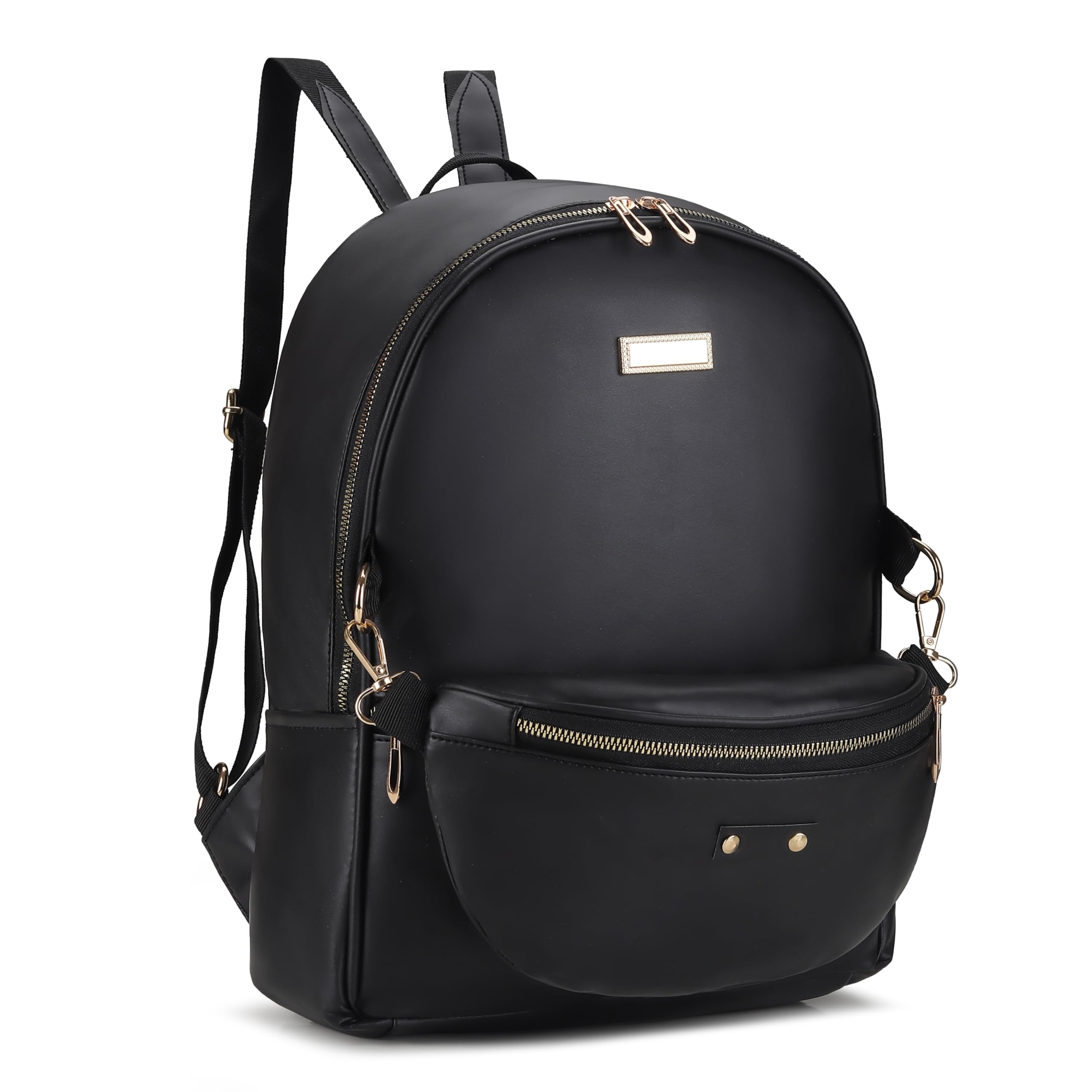 Qivee 2024 New Solid Artistic National Style Oxford Small Capacity Womens Bag With Attached Sling Bag New Generation Backpack (De-Attachable Sling Pocket),Black (B0CXT49VGD) Amazon Price History, Amazon Price Tracker