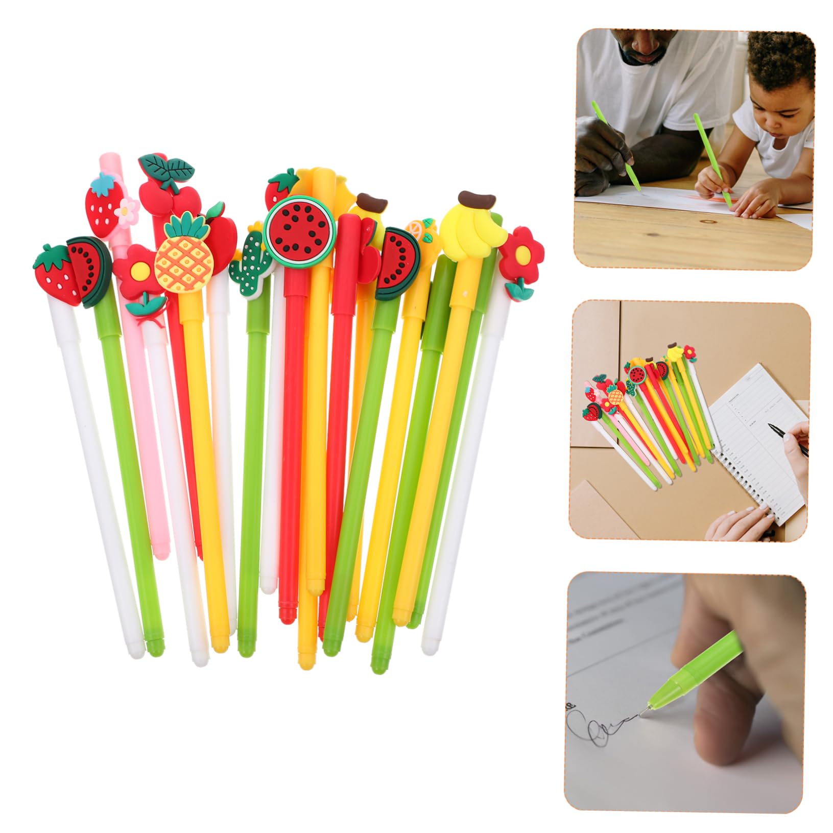 Housoutil 100 Pièces Lot de Stylos Gel Colorés Adorables pour Bureau et Étudiants Compacte Stylos Signature Multifonctions