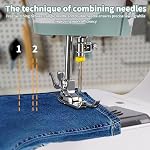 Mini Sewing Machine for Beginners, 12 Built-In Stitches, 2 Speed, Basic Sewing Kit Included，Multifunctional Portable Sewing with Foot Pedal, Light, Perfect for Home Use