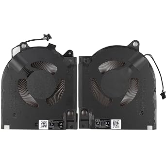 Replacement New Laptop CPU+GPU Cooling Fan for Dell 2021 G15 5510 RTX3060 G15 5510 RTX3050 G15 5511 RTX3050 G15 5515 RTX3050 Series DFSCK22105182Q FN9R DFSCK22115181T FN9S DC12V Fan