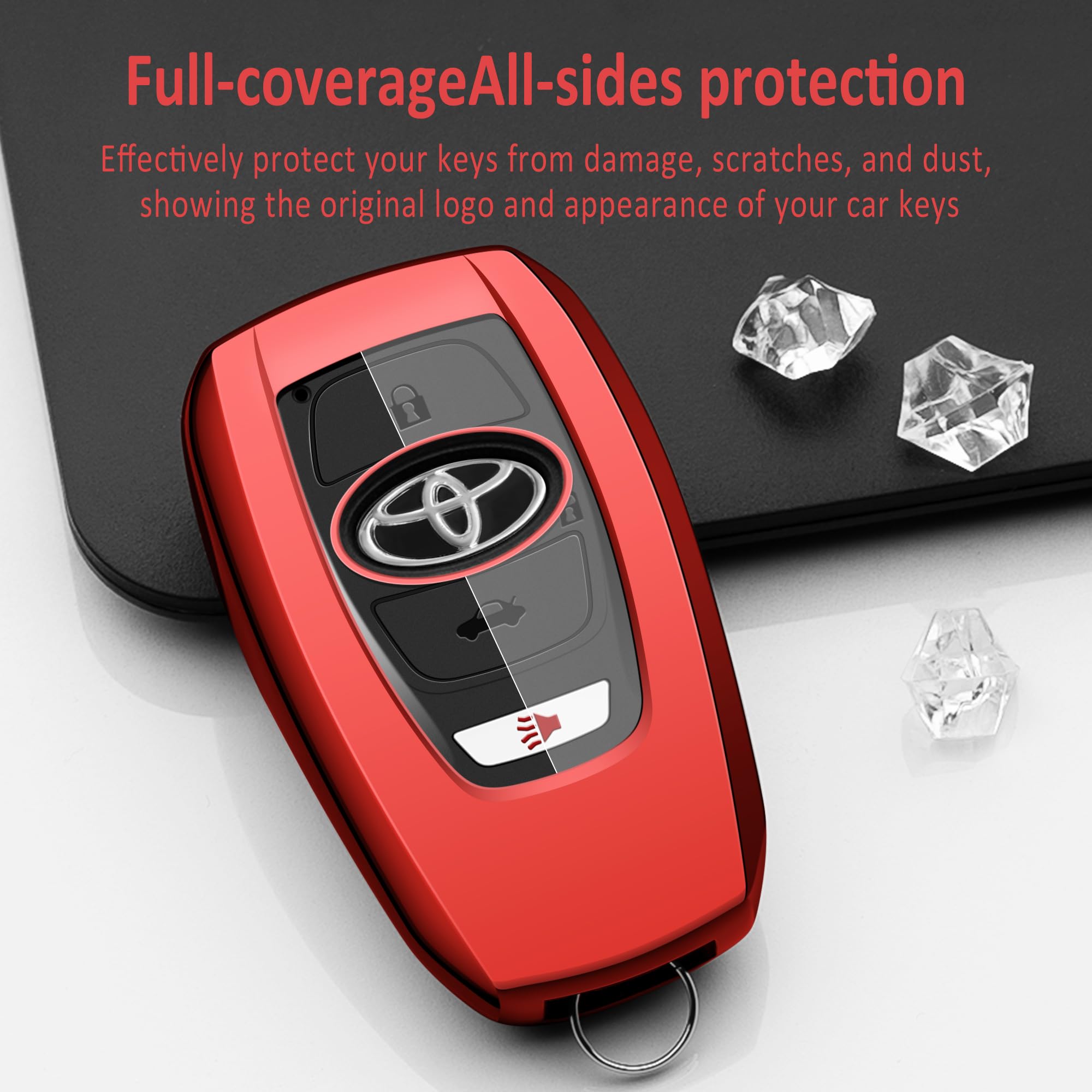 Blue TPU Protective Case Cover For Subaru 4-Button Remote Key Fob - Ascent, Forester, Legacy, BRZ, GR86