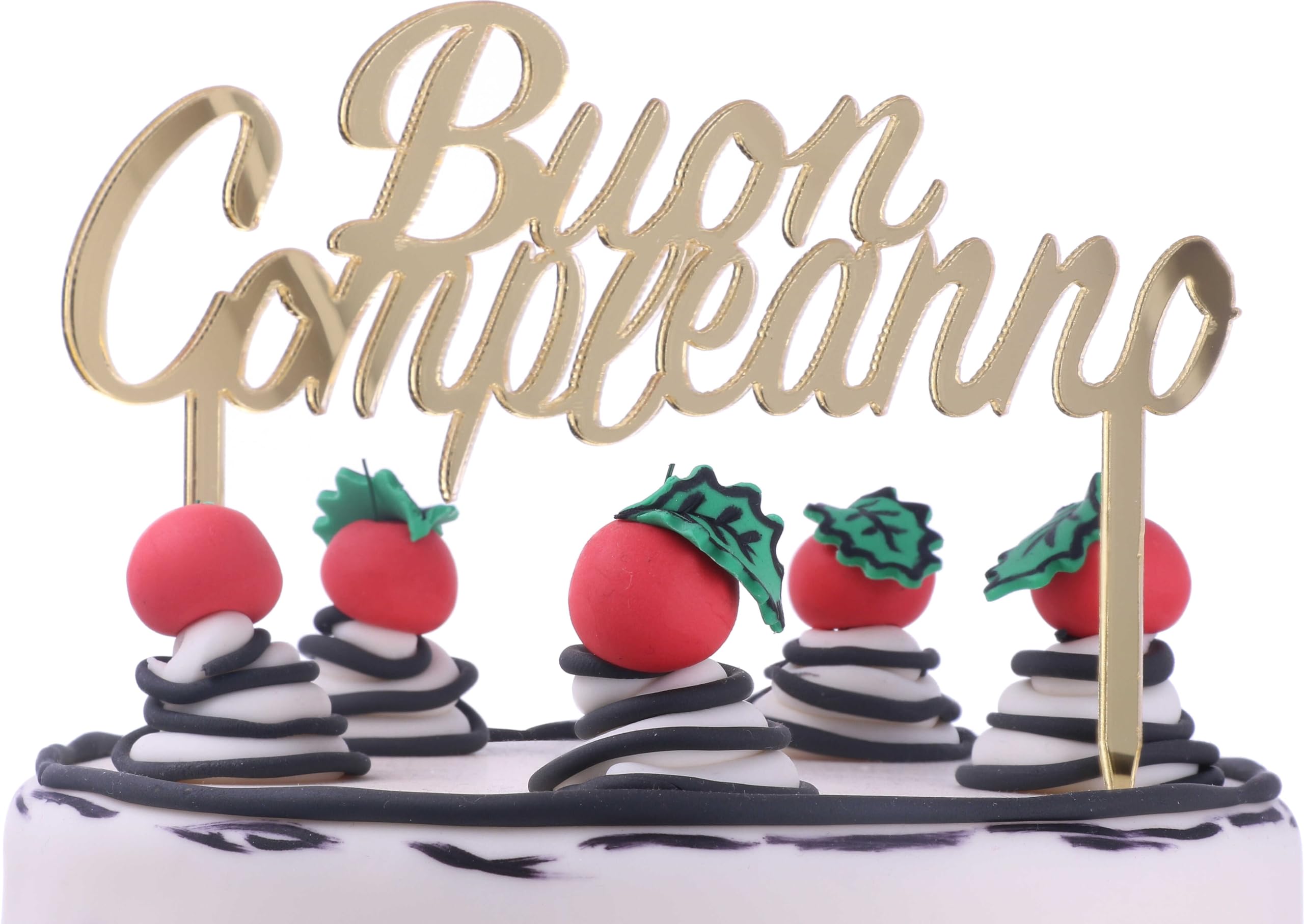 Happy Birthday Cake Topper Gold