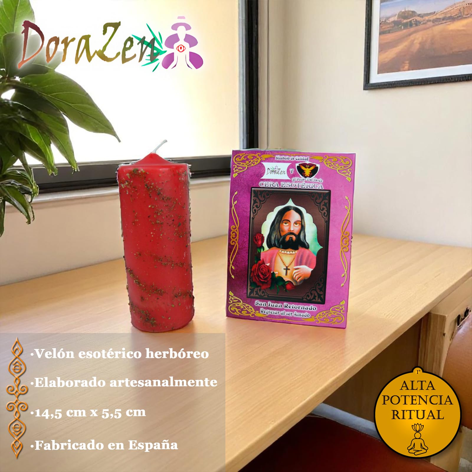 Velón Herboreo San Juan Retornado - Poderoso ritual para recuperar el amor perdido y Restaurar la pasión en tu vida - Las Velas de Mariano