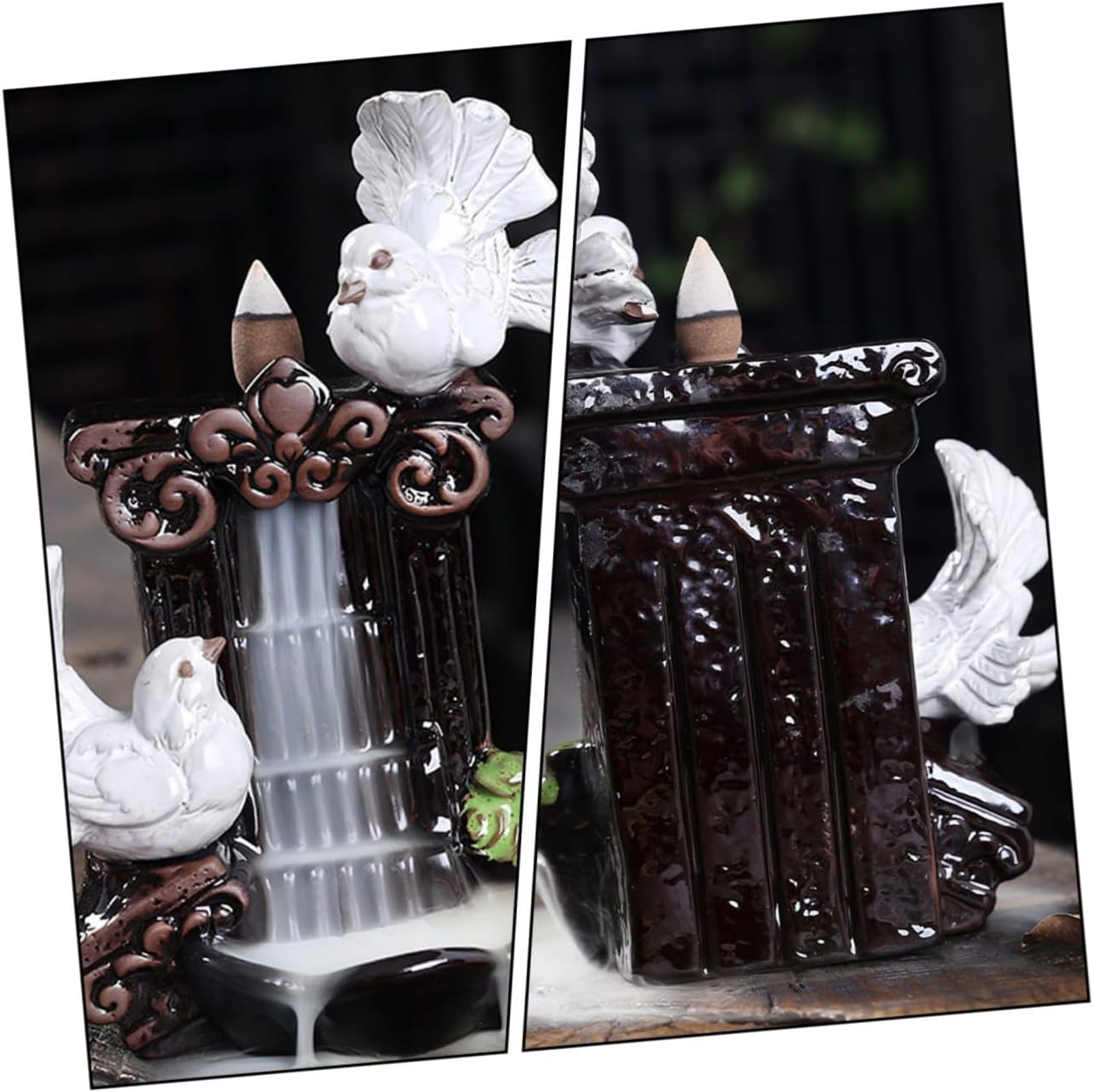 BESPORTBLE Ceramic Pigeon Incense Holder Artistic Indoor Incense Burner Decoration Tranquil Workspace Home Fragrance Accessory for Living Room and Desk