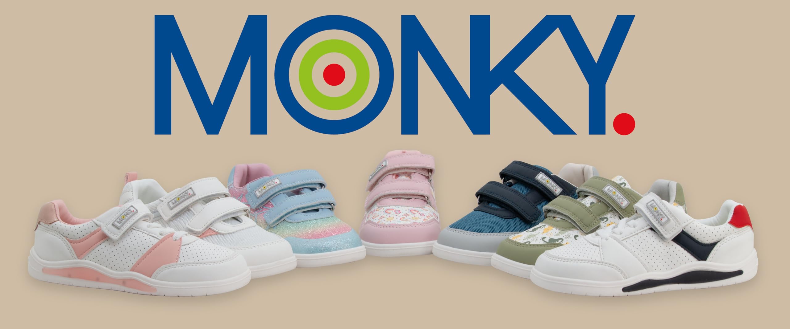 MONKY Zapatillas Barefoot Infantiles con Luces LED – Calzado Respetuoso Cero Drop, Puntera Ancha, Suela Flexible Antideslizante, Cierre Velcro, Piel Sintética, Tallas 25-30