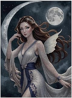 Sad Fairy 500-Piece Wooden Jigsaw Puzzle, Whimsical Fantasy Puzzle, Sad Fairy Artwork Scene, Relaxing Indoor Fun, Ideal Gift for Teens and Adults