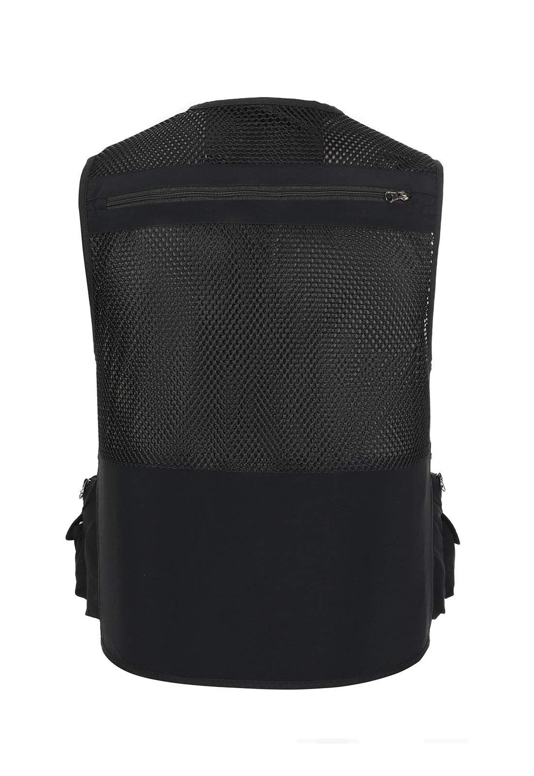 Gilet da pesca all'aperto Gilet da lavoro Hbufnha Unisex Caccia Viaggi Fotografia Safari Vest Con Multi Tasche, 1#nero, XX-Large