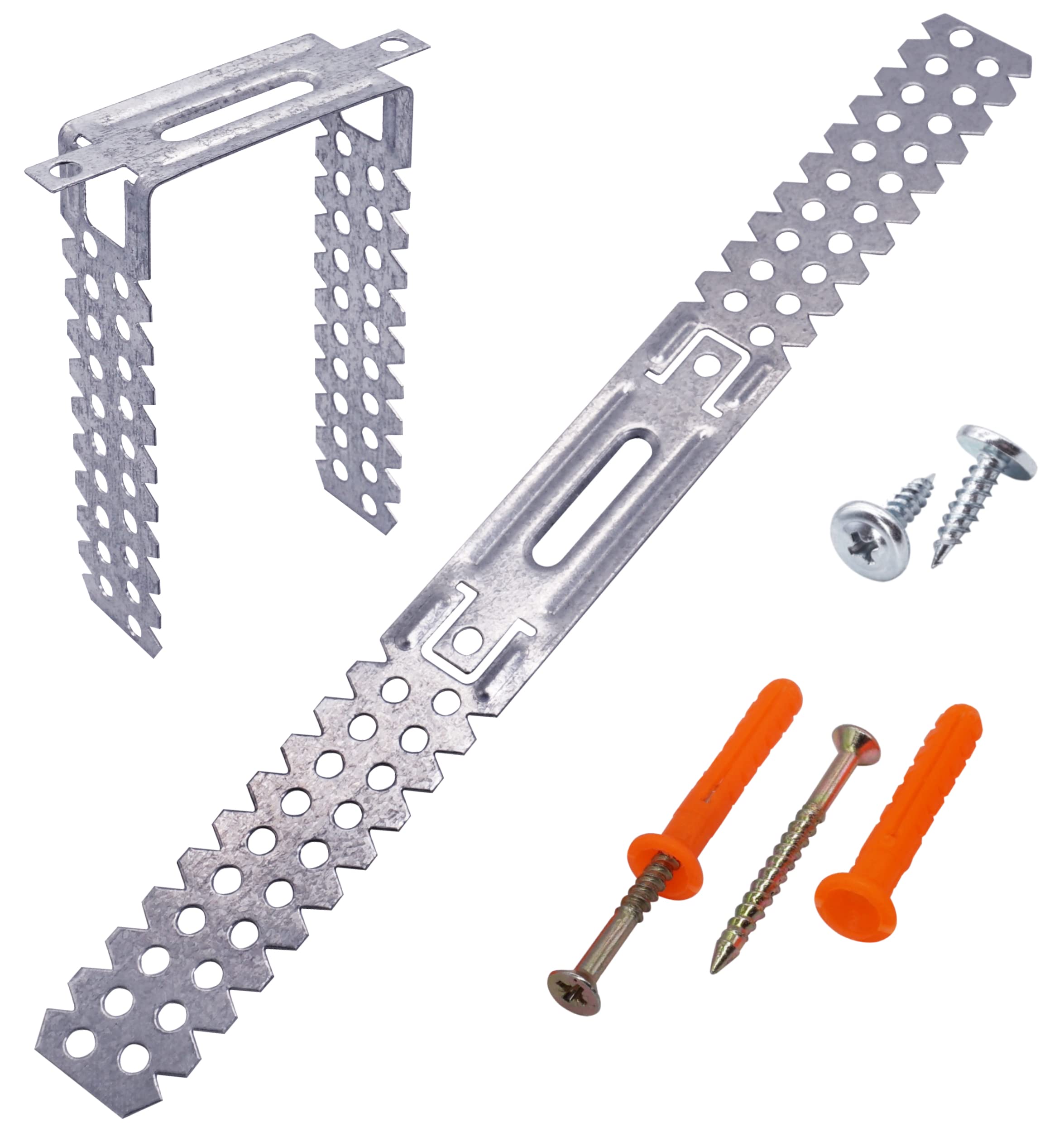 SKIR'CO (10 pcs) Mounting Brackets 60/125 mm, Direct Ceiling Hangers, U-Hanger for CD Profile