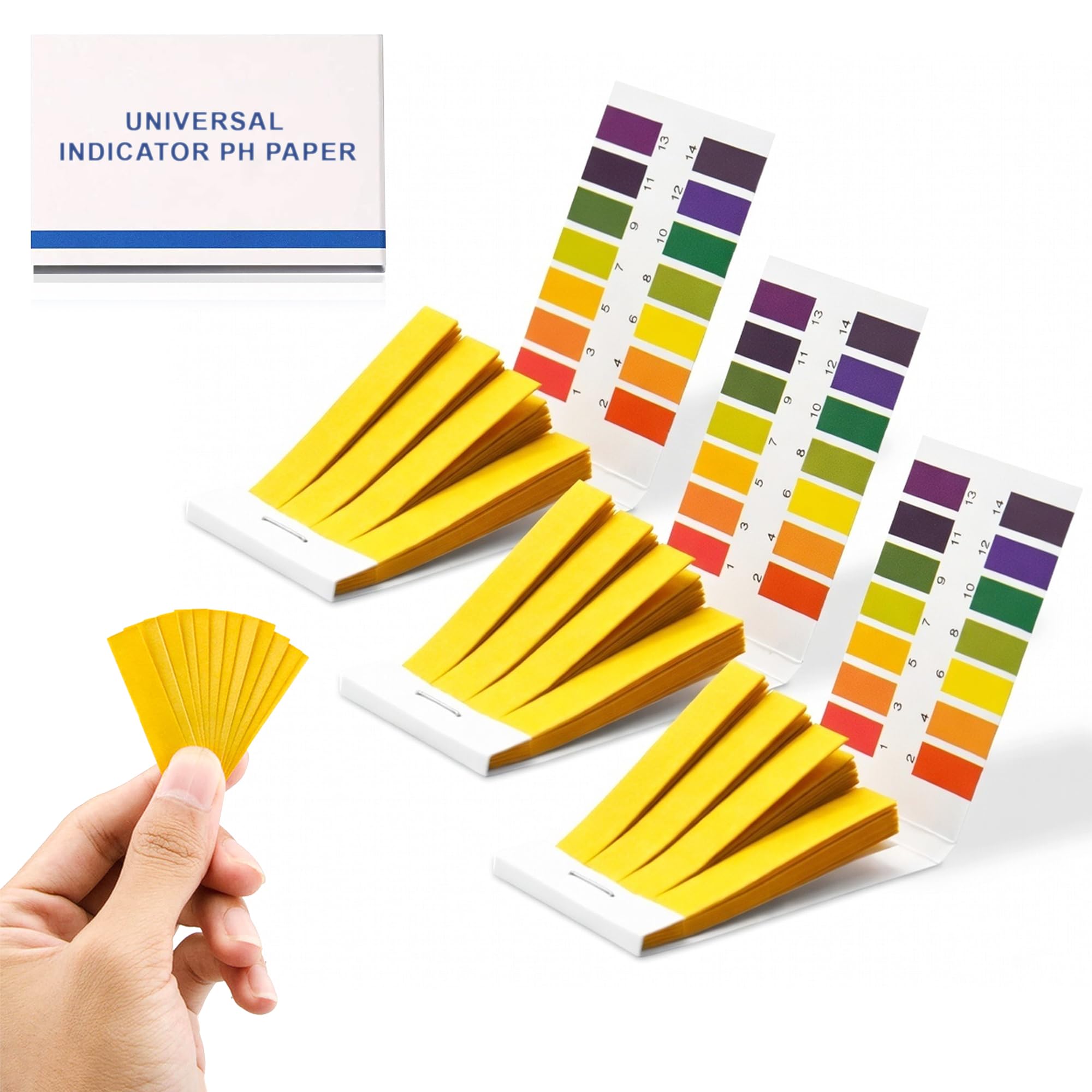 GLUN® Universal pH Indicator Paper Strips Pack of 3, Full Range 1–14 Litmus Tester for Accurate Acid & Alkaline Testing, Quick Result pH Test for Water, Soil, Saliva, Food & Lab Use-picture-28