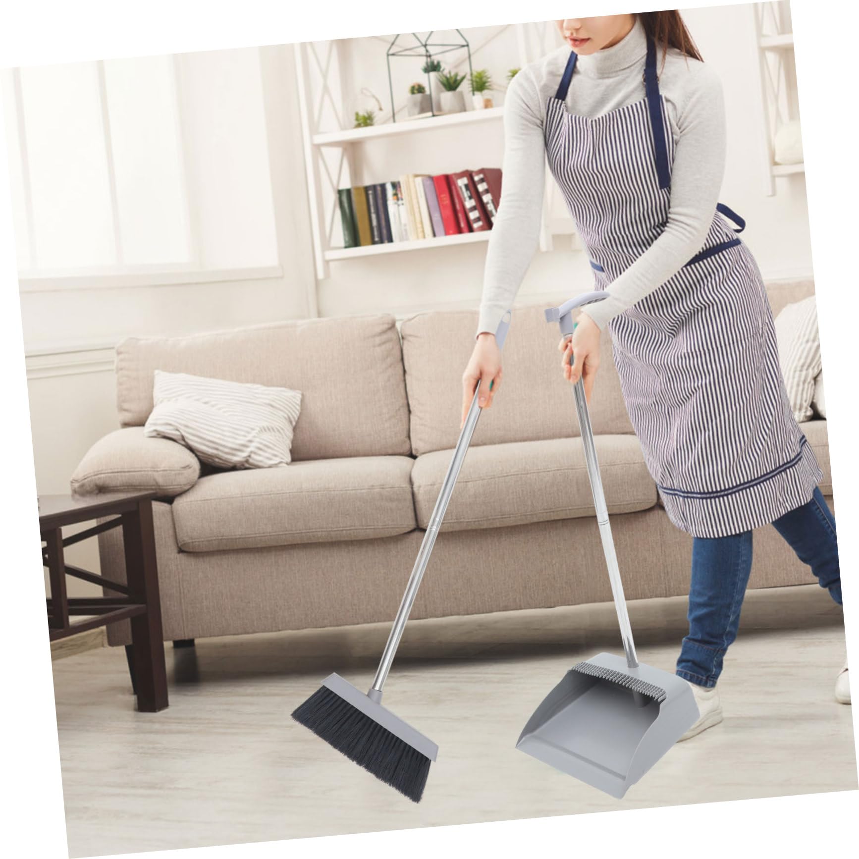 Abaodam Spazzatrice Manuale Paletta Set per Pulizia Casa, Spazzola per Pulizia, per Balcone Esterno e Bagno