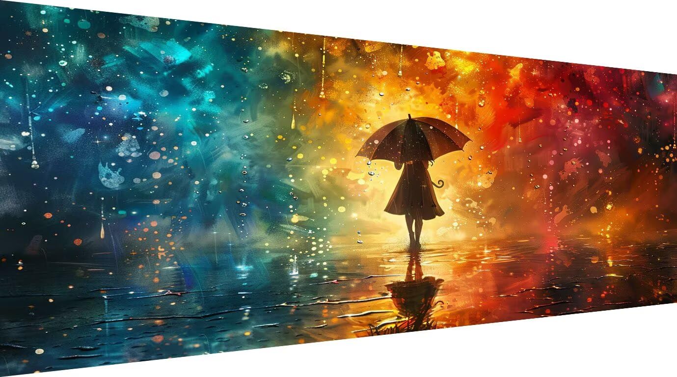 Obraz diamentowy 5D DIY pełny zestaw dla dziewcząt, 100 x 200 cm duży obraz diamentowy sen obraz, haft diamentowy okrągły kryształ górski, kreatywne hobby dla dorosłych, dekoracja salonu, pomysł na