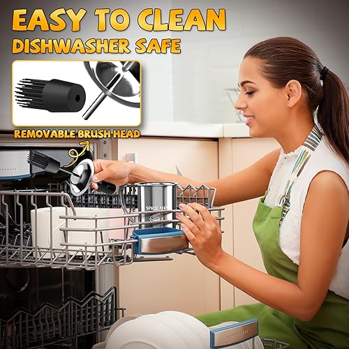 Miniatura 6 de Accesorios para asar para hombres y mujeres, regalos  Juego de ollas para untar, brocha y salsa, relleno de calcetines de Navidad, papá, mamá, él,