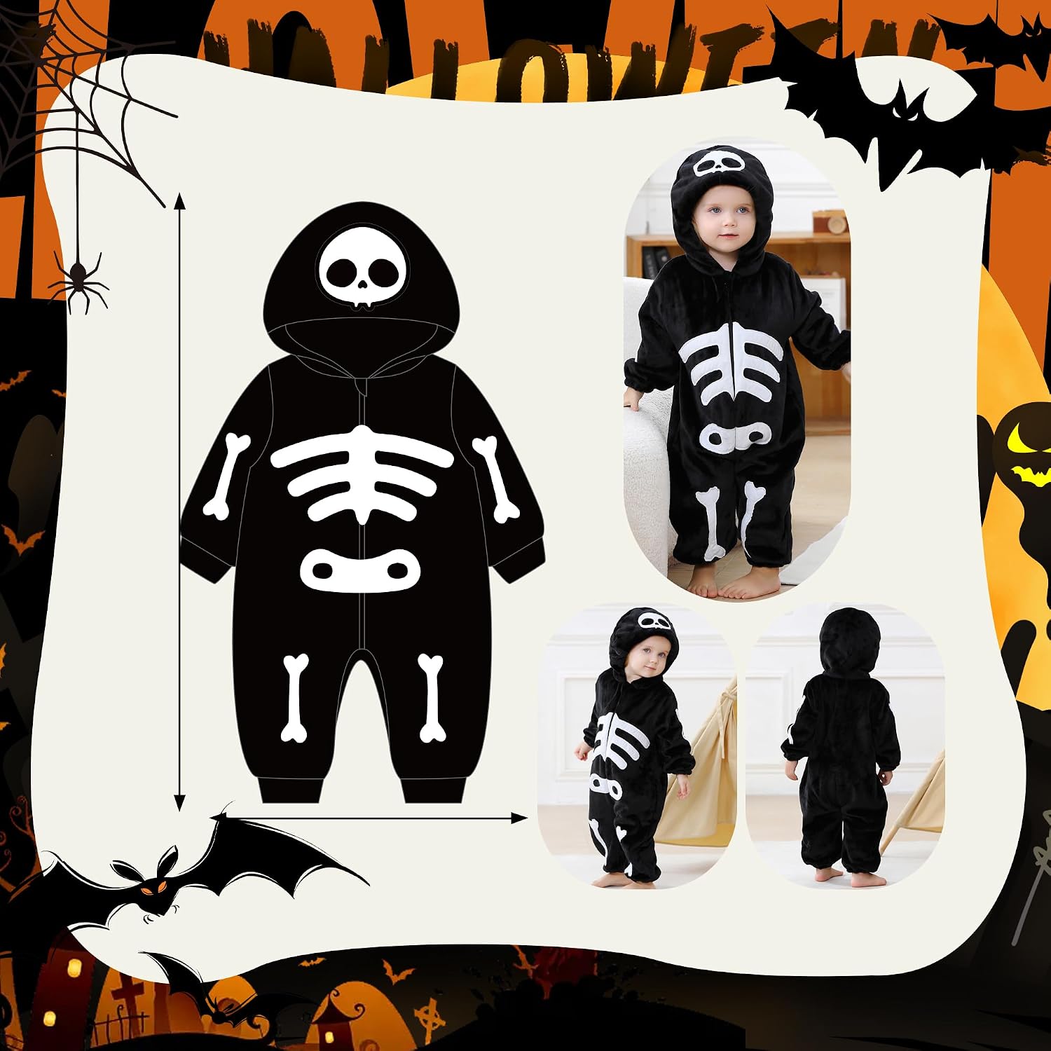 MICHLEY Baby Animal Costume for Kids Christmas Halloween Outfit One-Piece