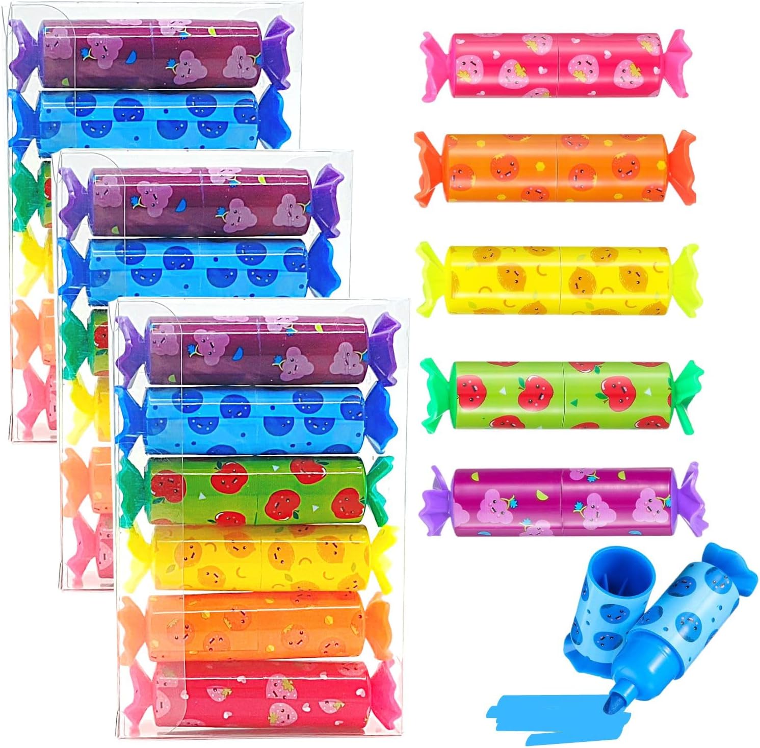 Evidenziatori A Forma Di Gelato - Set 5 Colorati Pastello, Mini E Impilabili, Per Appunti E Disegni - Foto 6