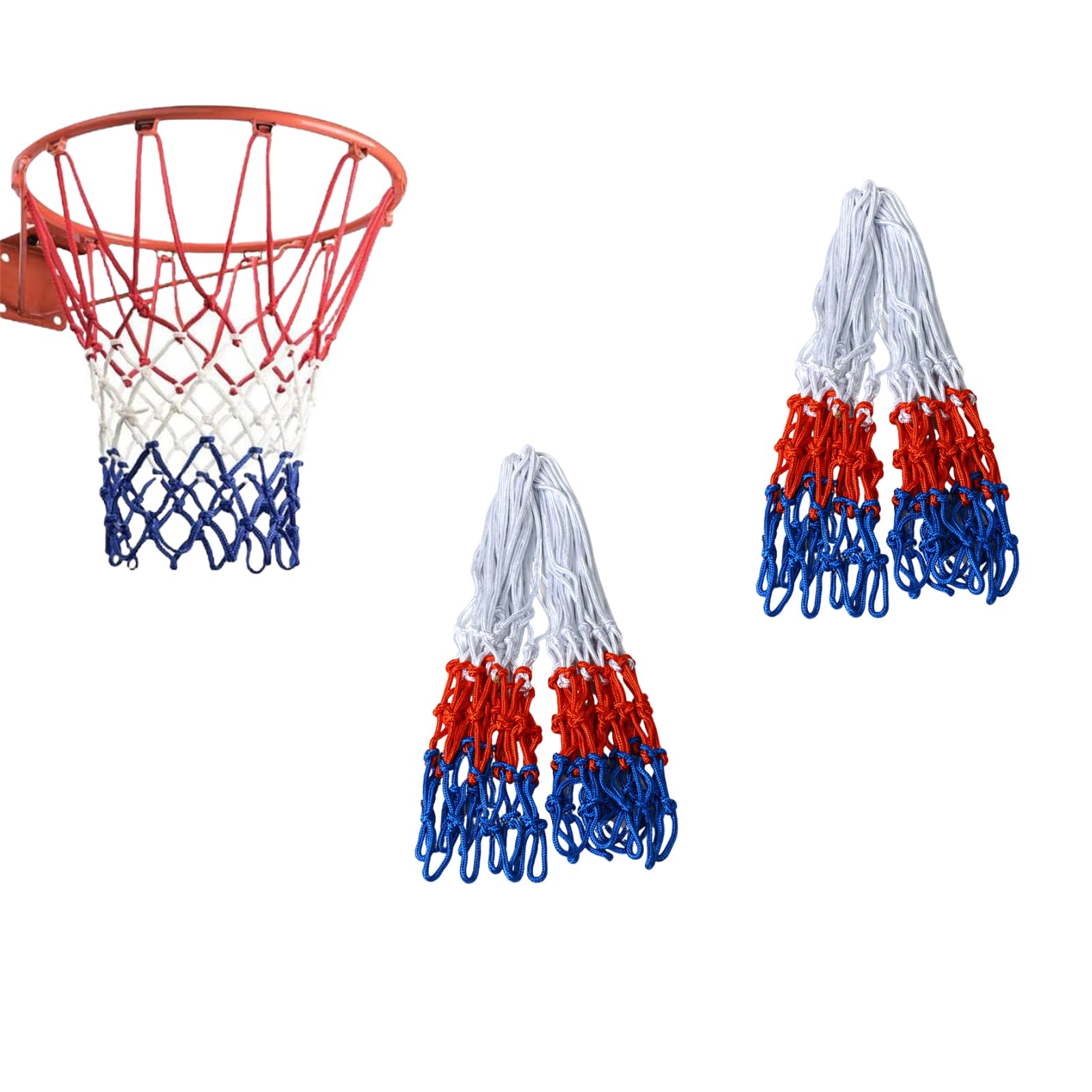 Red de Baloncesto Tricolor, Red de Repuesto Resistente para Interior y Exterior
