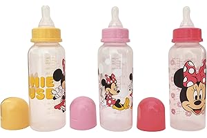 Minnie Mouse's Delightful Trio of Spill-Proof Baby Bottles
