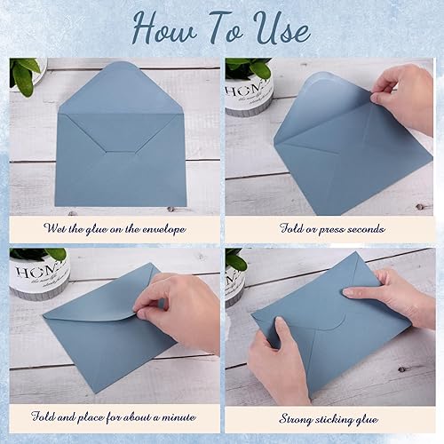 Miniatura 3 de Jutom 250 tarjetas de regalo de boda A7, sobres de 5 x 7 pulgadas, sobres de invitación con solapa en V para tarjetas de 5 x 7 pulgadas, sobres