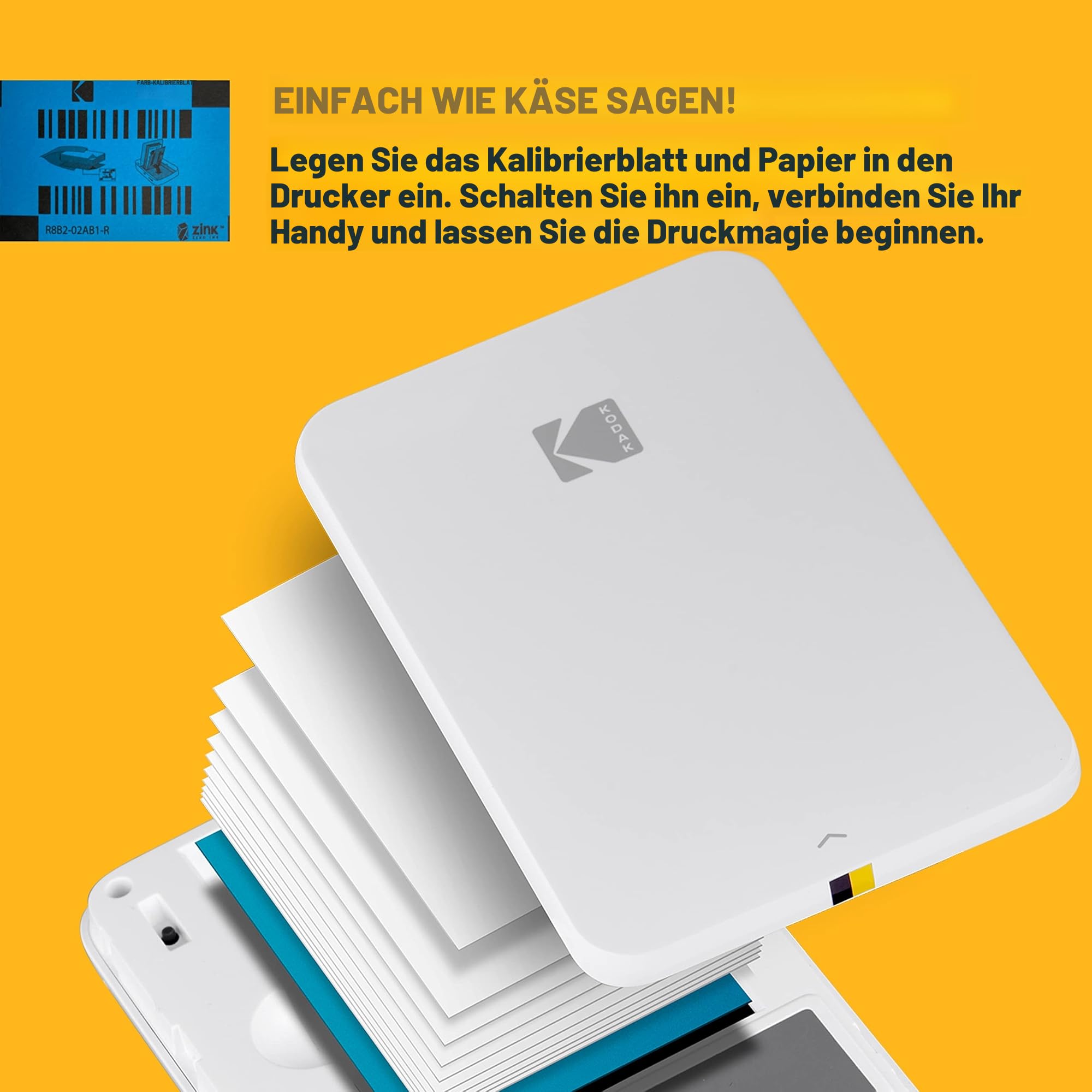 Kodak 2"x3 Premium Zink Fotopapier (100 Blatt) & Zink Bunte, lustige & dekorative Fotorahmen Aufkleber für 2x3 Fotopapier Projekte - Packung mit 100 Stück