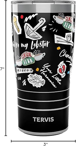 Miniatura 9 de Tervis Traveler Friends Collage - Vaso aislado de triple pared con aislamiento mantiene las bebidas frías y calientes, 20 onzas, acero inoxidable