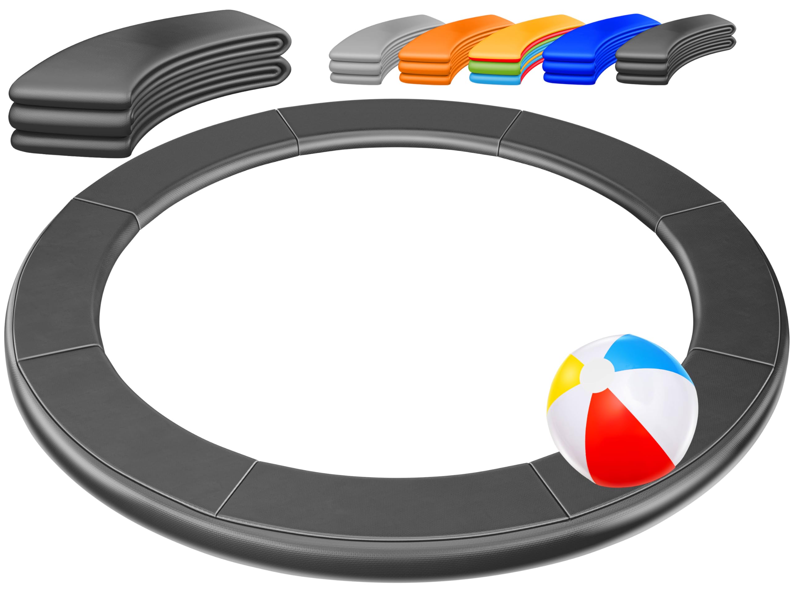 KESSER® Trampolin Randabdeckung Ø244, 305, 366, 427cm & 30cm breit, UV-beständig & reißfest, Federabdeckung Randschutz für Gartentrampolin, Rahmenpolster Schutzrand, Ersatzteil Trampolin + Beachball