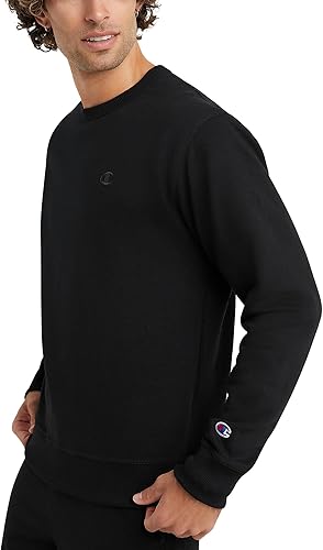 Miniatura 3 de Champion Sudadera de forro polar Powerblend para hombre, sudadera de cuello redondo (regular o grande y alto)
