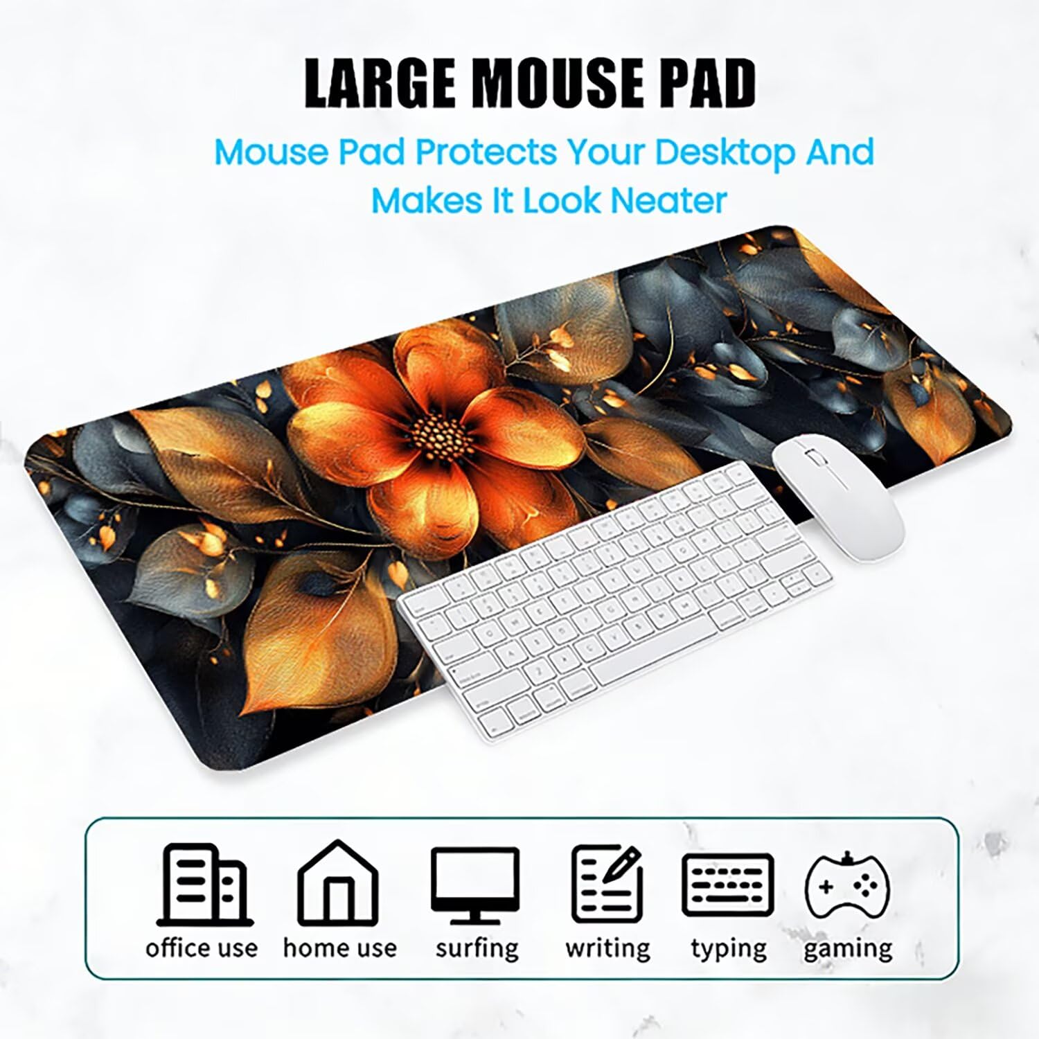 Generico Lejnlnng Tappetino Mouse Gaming XXL -160x80cm - Natale Tappetino Scrivania Grande, Albero Di Natale Impermeabile Tappeto Mouse con Base in Gomma Antiscivolo, per Gaming e Ufficio JL-8066