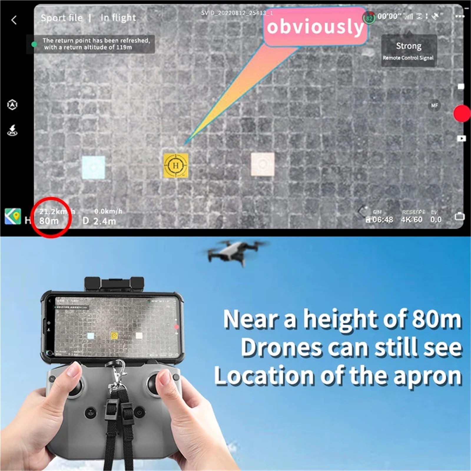 Genérico Plataforma De Aterrizaje para Drones Plataforma de Aterrizaje for Drones Impermeable portátil