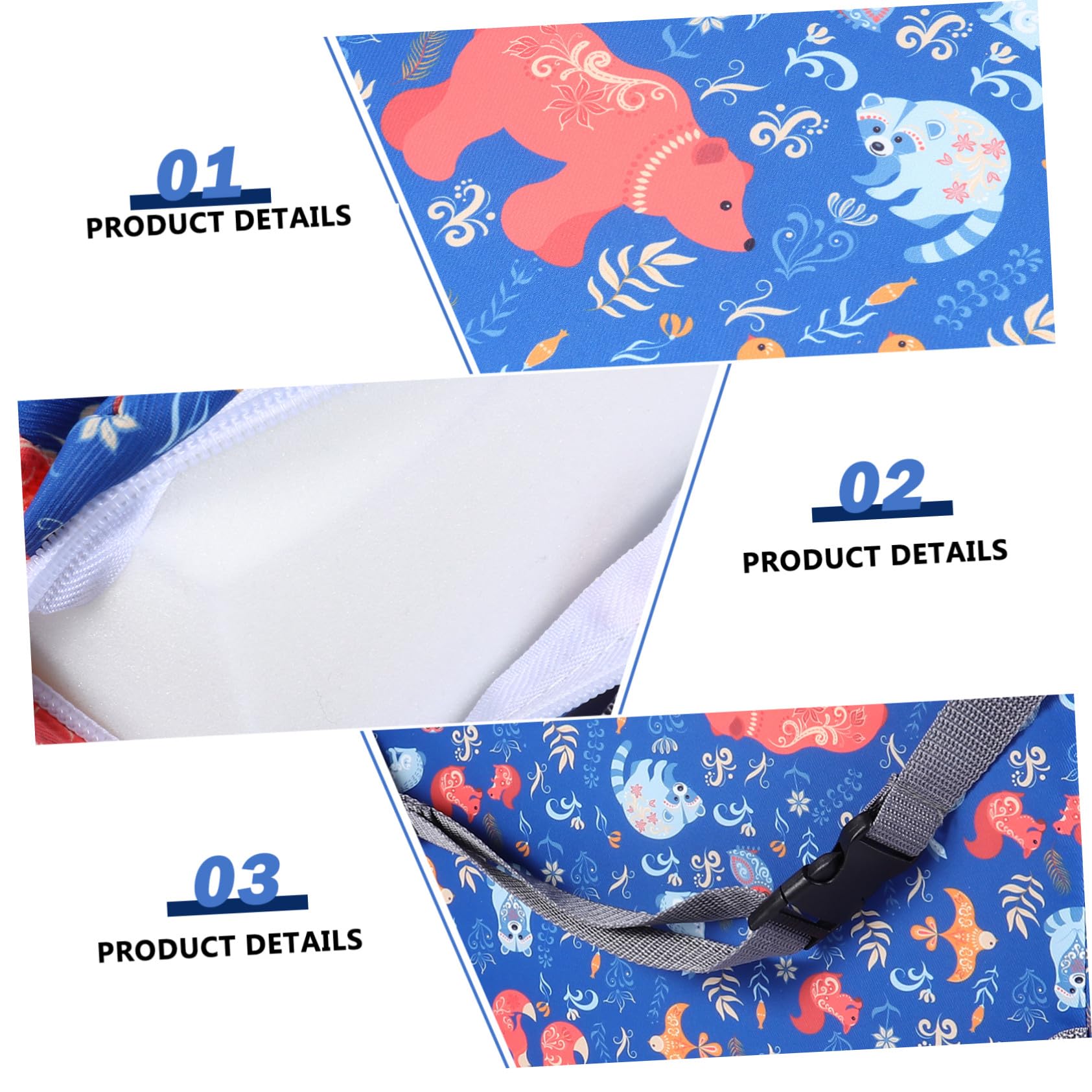 FRCOLOR 1pezzi Cuscino Rialzato per Sedia da Pranzo per Ragazzo Ragazza Ragazza Realizzato in Poliestere Design Forma di Cartone Animato Facile da Rimuovere e Pulire Cinghia Antiscivolo
