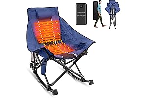 Outdoor Electric Heated Rocking Chair with XL Seat, Enjoy 3 Heat Levels...