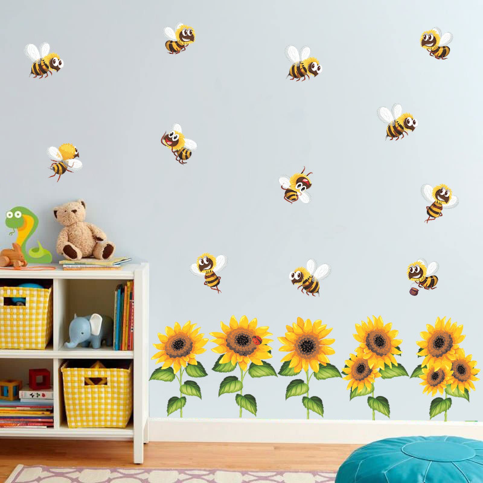 Stickers Muraux Tournesol Amovible et Repositionnable pour Bureau