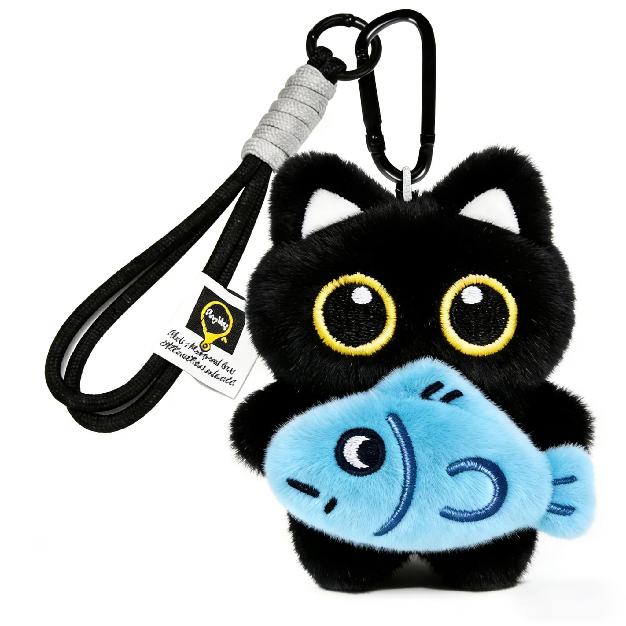 Baofuwan Katze Schlüsselanhänger Süß, Liebenswerter 3D Katze Taschen Anhänger, Flauschiger Plüsch Anhänger, Katze Schlüsselanhänger Einzigartig, Perfekt Geschenk，1 Verpackung